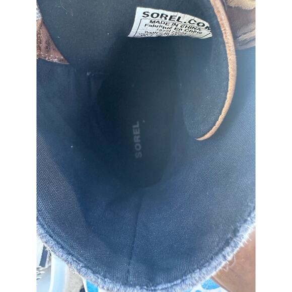 Sorel Lexie Waterproof Wedge Leather Ankle Boots Women's Size 10 - Picture 9 of 9